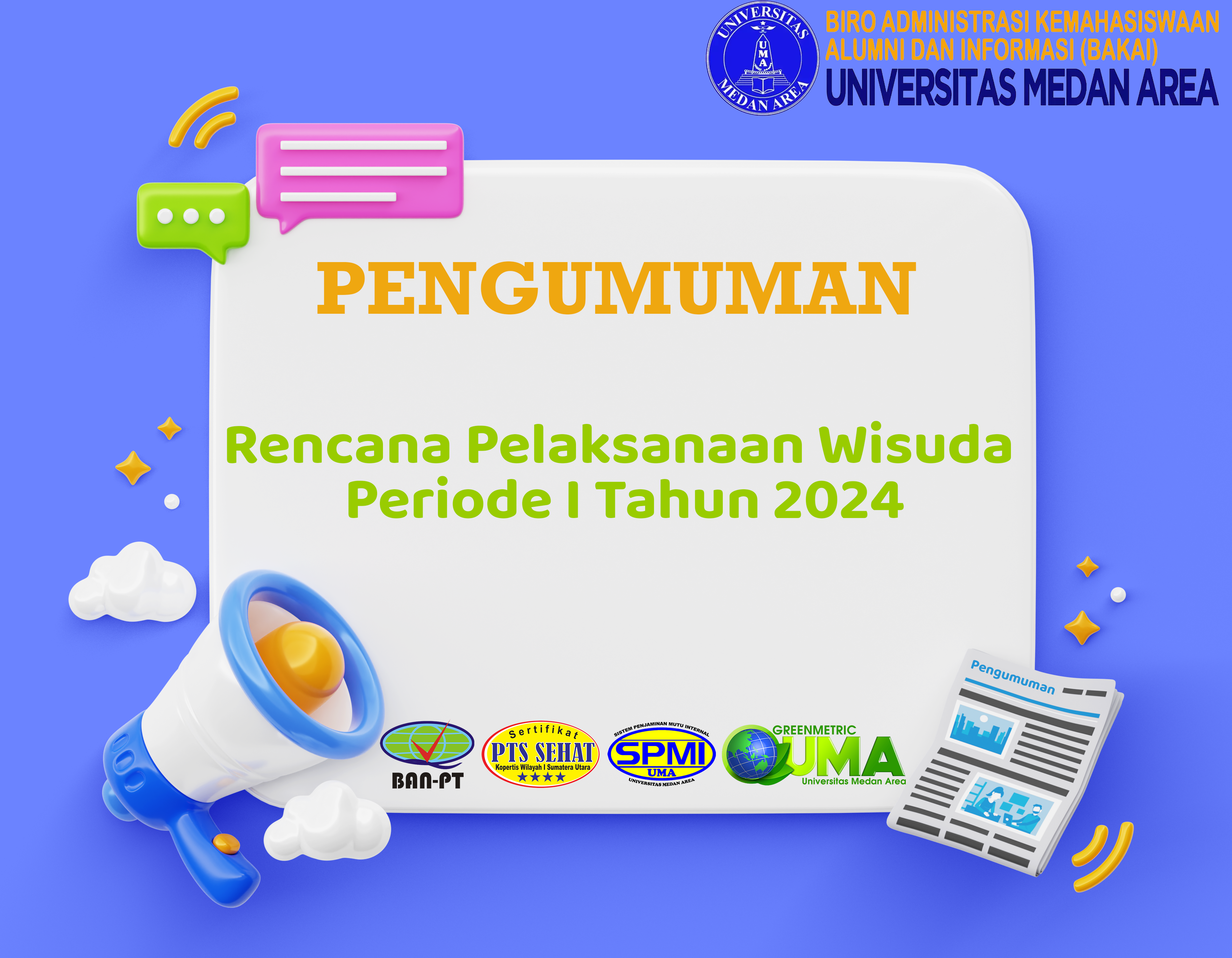 Rencana Wisuda Periode I Tahun 2024