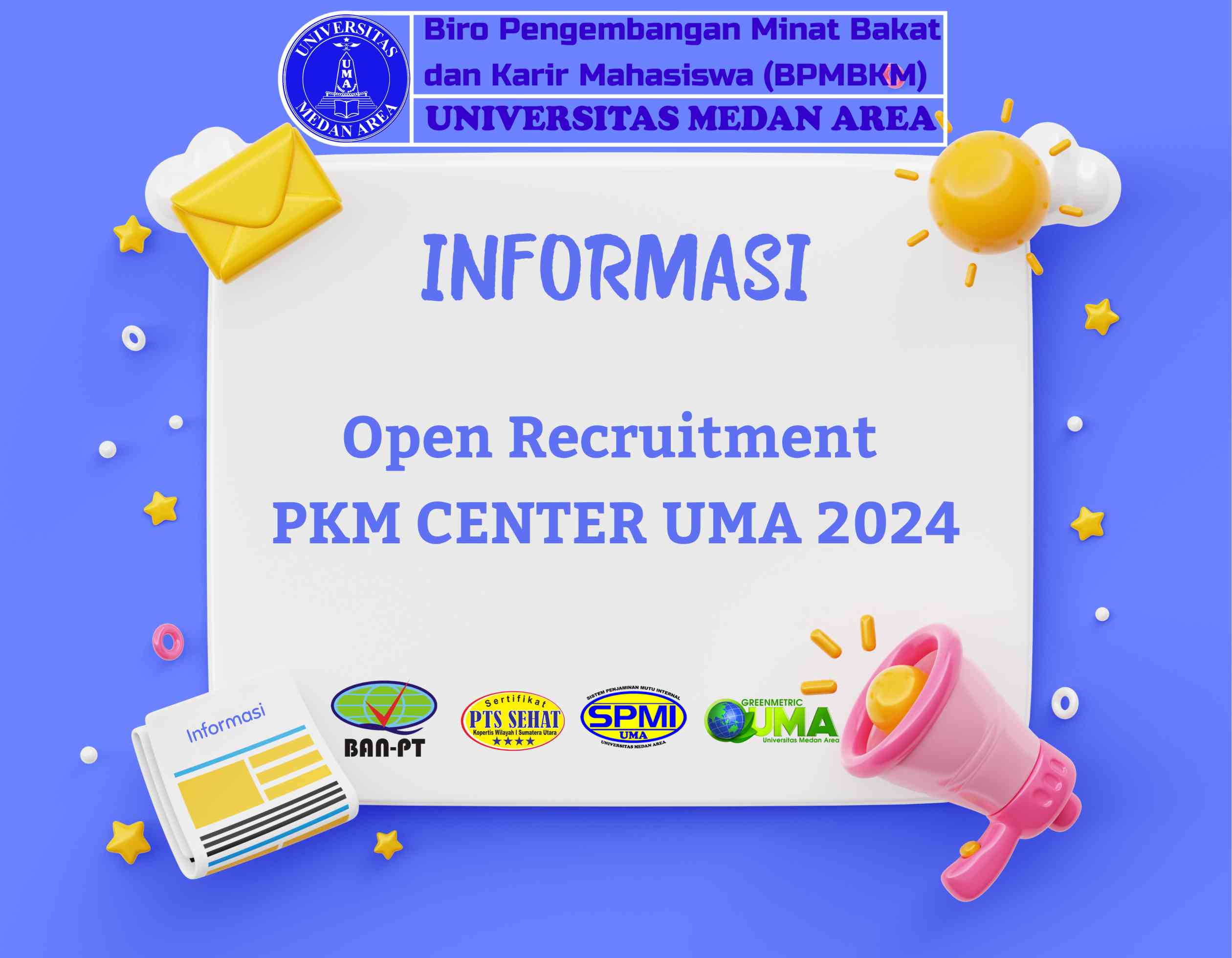 Open Recruitment PKM CENTER UMA 2024