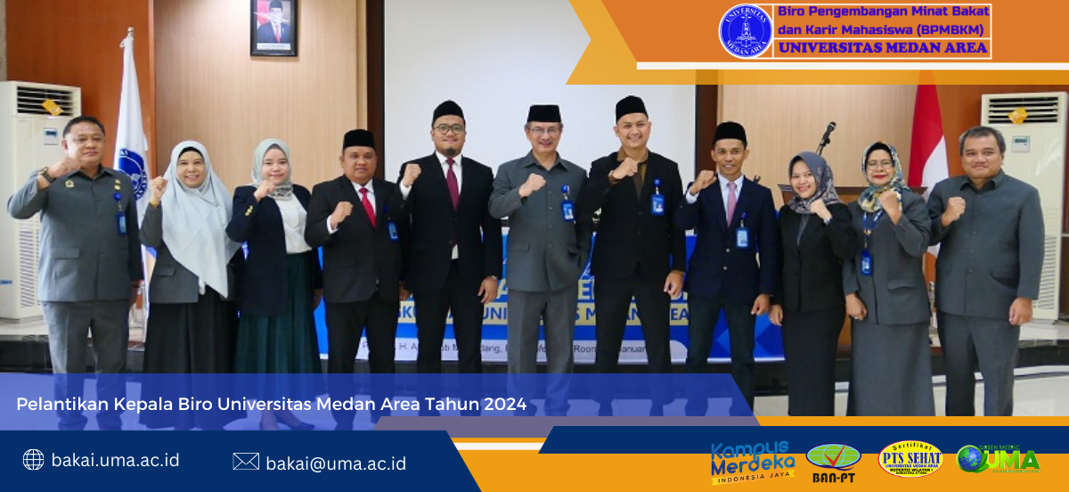 Pelantikan Kepala Biro Universitas Medan Area Tahun 2024
